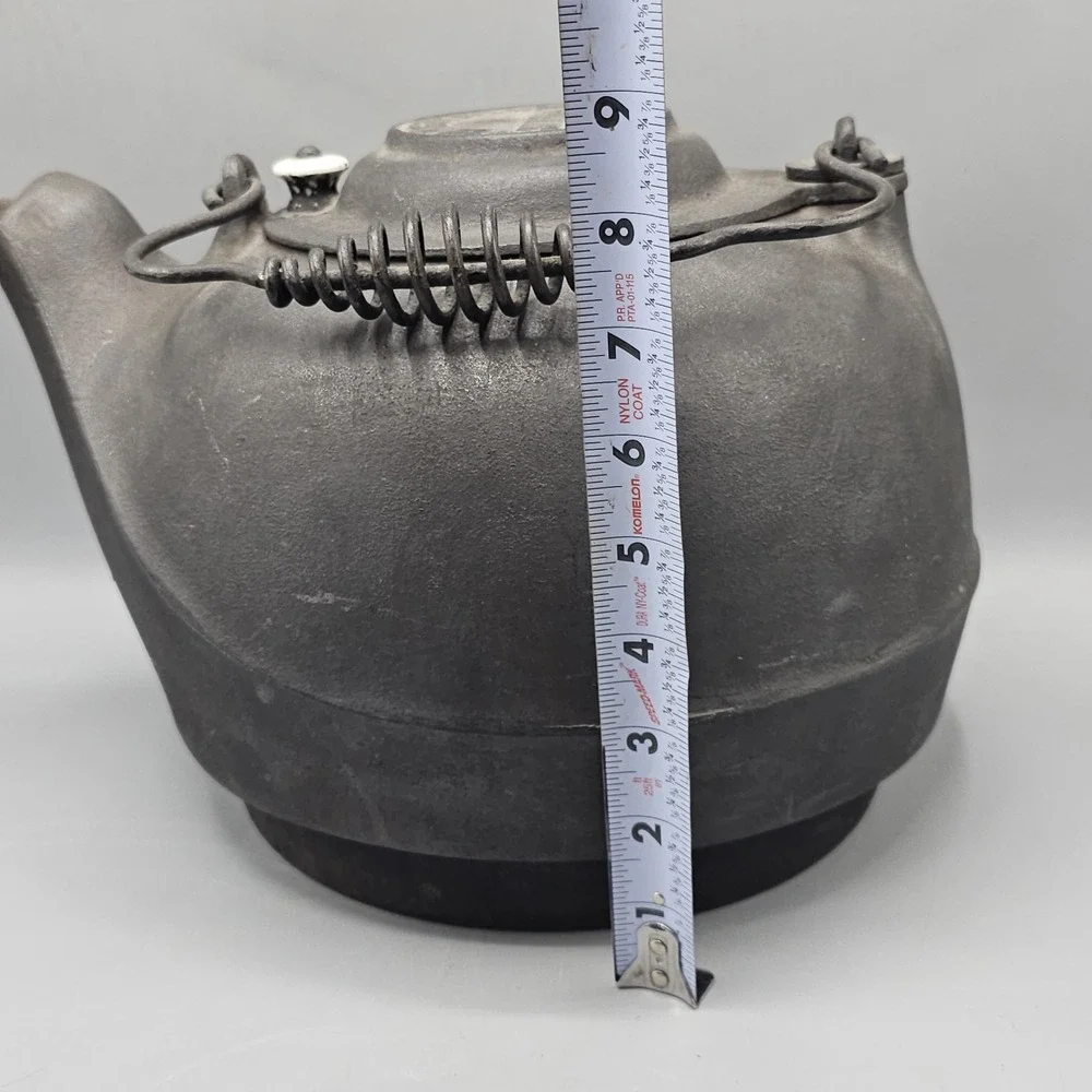Vintage Wagner Ware Sidney O HUGE Cast Iron Tea Pot Kettle Swivel Lid Made USA